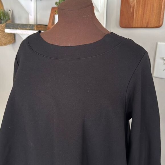 Planet by Lauren G black sweatshirt women’s size 1 or 4-8 made in USA lagenlook - Picture 2 of 8